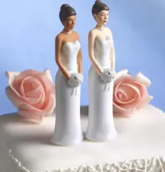  ??  ?? SLICE OF LIFE: Same sex wedding cakes are cooking up a storm