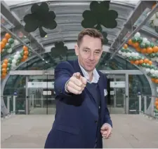  ??  ?? Ryan Tubridy at Dublin Airport on Monday on his way to Cheltenham to present his radio show