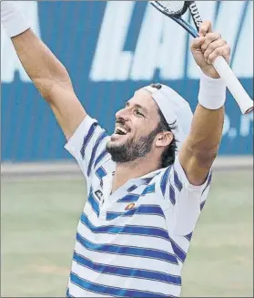  ?? FOTO: EFE ?? Feliciano López, feliz tras certificar ayer su vuelta a una final en la ATP