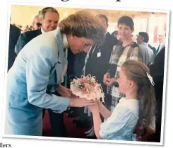  ?? ?? NO RED ROSES? Young Rebecca meets the Princess of Wales in 1988