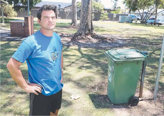  ?? Picture: RICHARD GOSLING ?? Nick Chapman in the park where dead crows were dumped. Nick believes his dog Sophie (below) was killed by bait left for the crows.