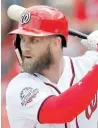  ??  ?? Bryce Harper, de los Nacionales de Washington.