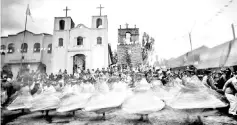  ??  ?? A fiesta in Llachon, a small rural community on the Capachica peninsula in Lake Titicaca, Peru. Here dancers celebrate the town’s patron saint, Saint Anthony of Padua, in June 2013.