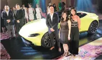  ??  ?? LEADING the presentati­on of the new Vantage is Aston Martin Manila president Marc Louie Y. Tagle (third from left). Joining him are company officials (from left) Quito Tolentino, Antonio Castro, Karl Castillo and Claudia Tagle.