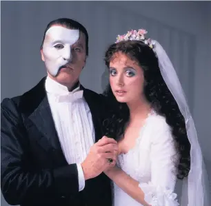  ??  ?? HIGH NOTE Sarah starred opposite Michael Crawford in smash-hit The Phantom of the Opera