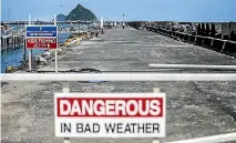  ?? PHOTO: ANDY JACKSON/STUFF ?? Port Taranaki’s lee breakwater bore the brunt of the weather.