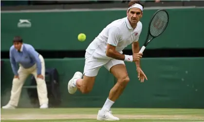  ?? ?? Roger Federer’s grace and skill were compelling parts of his game. Photograph: Toby Melville/Reuters