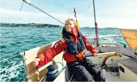  ??  ?? Susie Goodall, the sole female entrant in the 2018 Golden Globe Race. Photograph: Maverick Sport/GGR/PPL