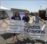  ?? SUBMITTED PHOTO ?? At the fourth annual Metroplex May Day, from left, are Ellen Lissy Rosenberg, Vice President, Developmen­t and Civic Engagement for The Goldenberg Group; Michal Smith, Executive Director of Cradles to Crayons and State Rep. Mary Jo Daly.