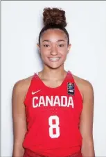  ?? CANADA BASKETBALL PHOTOS ?? Hanna Hall, left, and Hailey Brown were bronze medal winners with the Canadian U19 national basketball team at the FIBA World Cup in Italy.