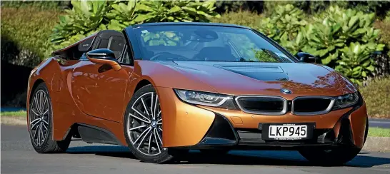  ??  ?? The BMW i8 roadster demands attention, especially in this E-Copper finish.