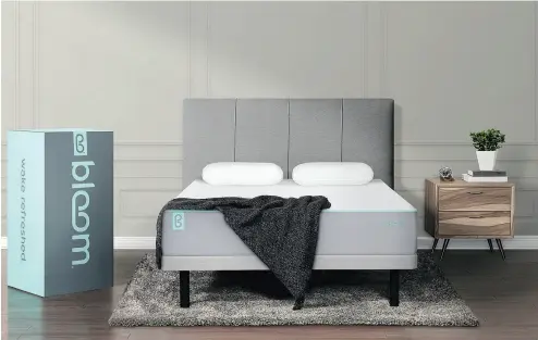  ?? COURTESY OF SLEEP COUNTRY CANADA ?? The Bloom Mattress from Sleep Country Canada is the retailer’s attempt to jump into the lucrative online market.