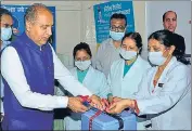  ?? HT PHOTO ?? Himachal Pradesh chief minister Jai Ram Thakur launching a 'vaccinatio­n campaign in Shimla on Tuesday.