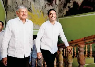  ??  ?? Andrés Manuel López Obrador, presidente electo, en su visita a Yucatán/CORTESÍA