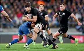  ?? GETTY IMAGES ?? Luke Whitelock provided the All Blacks with a number of crucial links to their play.