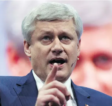  ?? LUIS MAGANA / THE CANADIAN PRESS / THE ASSOCIATED PRESS ?? Former prime minister Stephen Harper has a new book out in which he says his government put “common people ahead of the special interests of the privileged few.”