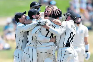  ??  ?? Formidable: New Zealand showed all their fighting qualities to overcome England in the first Test in Mount Maunganui this week