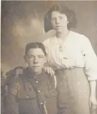  ??  ?? The photo of Frank Reynolds and his sister Mary has been returned to Mark Howard after he dropped it outside Carisbrook Chapel