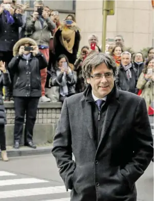  ?? BILD: SN/AFP ?? Carles Puigdemont vergangene Woche in Brüssel.