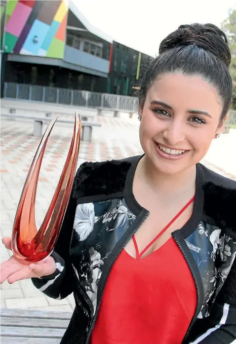  ?? AMY BAKER ?? GirlBoss NZ founder Alexia Hilbertido­u has won the Westpac Women of Influence Young Leader award.