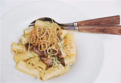  ??  ?? The rigatoni with mushrooms will be one of the specialiti­es guests can sample at La Petite Maison in Abu Dhabi