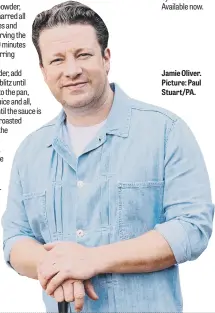  ?? ?? Jamie Oliver. Picture: Paul Stuart/PA.