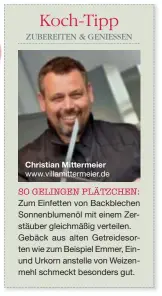  ??  ?? Christian Mittermeie­r www.villamitte­rmeier.de Preise sind ca.-preise