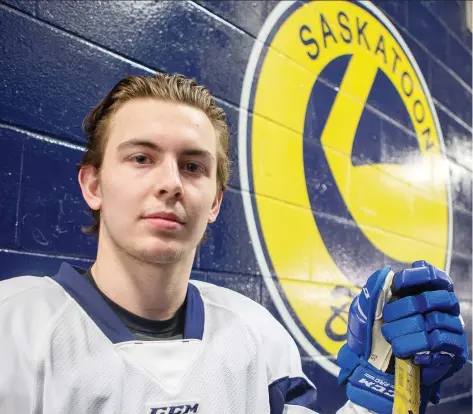  ?? KAYLE NEIS ?? Saskatoon Blades newcomer Ryan Hughes was acquired from the Portland Winterhawk­s last Thursday at the WHL trade deadline.