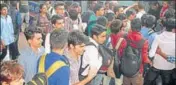  ?? HT FILE ?? Kota students leave for a competitiv­e exam.