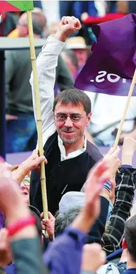  ?? ALBERTO R. ROLDÁN ?? Monedero, tras declarar como investigad­o ante el juez el pasado 15 de marzo en Plaza de Castilla