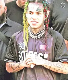  ?? — 6ix9ine Instagram photo ?? One of the charges 6ix9ine (pictured) is facing carries a minimum sentence of 25 years in prison.