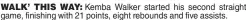  ?? ?? WALK’ THIS WAY: Kemba Walker started his second straight game, finishing with 21 points, eight rebounds and five assists.