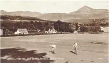  ?? Photograph: Russell Duncan. ?? An unusual view of Brodick Golf Course taken in the 1930s and showing a section of the older course which eventually became the Ormidale Sports Park.