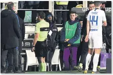  ??  ?? STEP TOO VAR Ref Rosario Abisso spent too much time staring at a screen, and his decisions still upset Inter star D’Ambrosio (below)