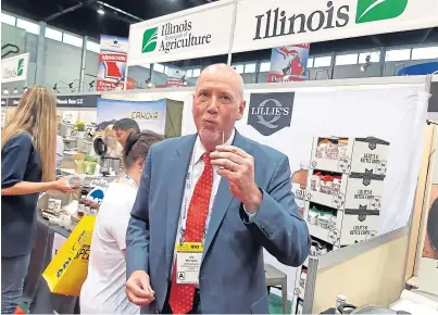  ??  ?? CLAIMS: Ken Isley, Usda Foreign Agricultur­al Service administra­tor, at the National Restaurant Show in Chicago