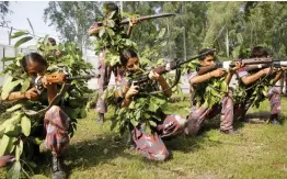  ?? — PTI ?? NCC cadets being trained to operate guns at the Combined Army Training Camp at Nagrota on the outskirts of Jammu on Wednesday.