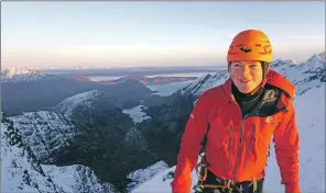  ?? Photograph: Adam Russell ?? Uisdean Hawthorn on the Cuillin ridge.