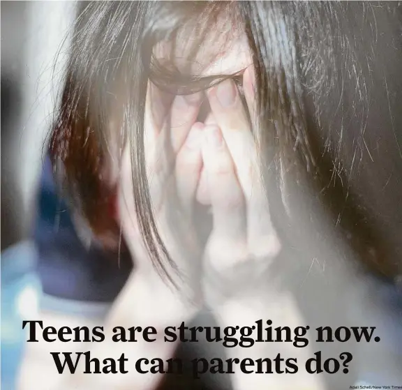  ?? Adali Schell/New York Times ?? Psychologi­st Lisa Damour says that when teens experience distress, “what we want to see is that they use strategies that bring relief and do no harm, such as talking to people who care about them.”