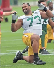  ?? JOURNAL SENTINEL ?? Packers guard Jahri Evans was signed as a free agent and is expected to take the place of T.J. Lang.