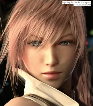  ??  ?? Lightning Farron, the protagonis­t of Final Fantasy XIII.