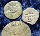  ??  ?? Find: Arabian 1693 coin, top left