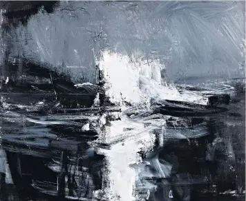  ??  ?? Neglected gem: Untitled No 1 by John Virtue demonstrat­es the artist’s dramatic monochrome style