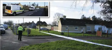  ?? Photos Domnick Walsh ?? (Main image and inset) Gardaí at the scene at Lohercanno­n in Tralee on Friday, where an elderly man was found having sustained serious injuries outside his home.