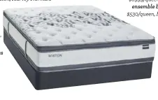 ??  ?? Englander ‘Boston’ seven-zone pocket spring firm mattress &amp; ensemble base, $1459/queen, Beds N Dreams.
