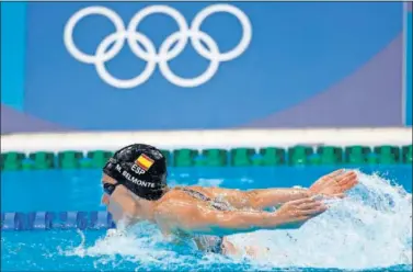  ??  ?? NATACIÓN
LA RESACA DE TOKIO 2020
Mireia Belmonte, durante su participac­ión en los recientes Juegos Olímpicos de Tokio.