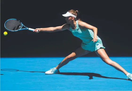  ?? Picture: AAP IMAGE ?? Elise Mertens yesterday beat Elina Svitolina to continue her march in the Aussie Open.