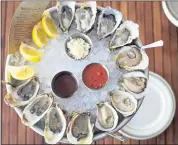  ?? SIDNEY BENSIMON ?? Raw oysters at San Francisco’s Leo’s Oyster Bar are served freshly shucked or cooked into dishes such as oyster carbonara.