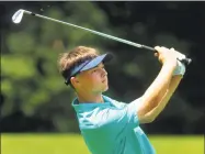  ?? Christian Abraham / Hearst Connecticu­t Media ?? Jackson Roman tees off during the final of the 51st Borck Junior Golf Tournament on Thursday at the Country Club of New Canaan.