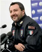  ?? AP ?? Italian Interior Minister Matteo Salvini in one of his trademark police uniforms.