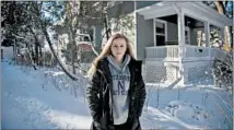  ?? ERIN HOOLEY/CHICAGO TRIBUNE ?? Hayden Richardson, 22, stands outside her home on Jan. 28 in Evanston.